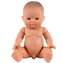 Babypop Jongen Aziatisch Donkere Ogen Paola Reina