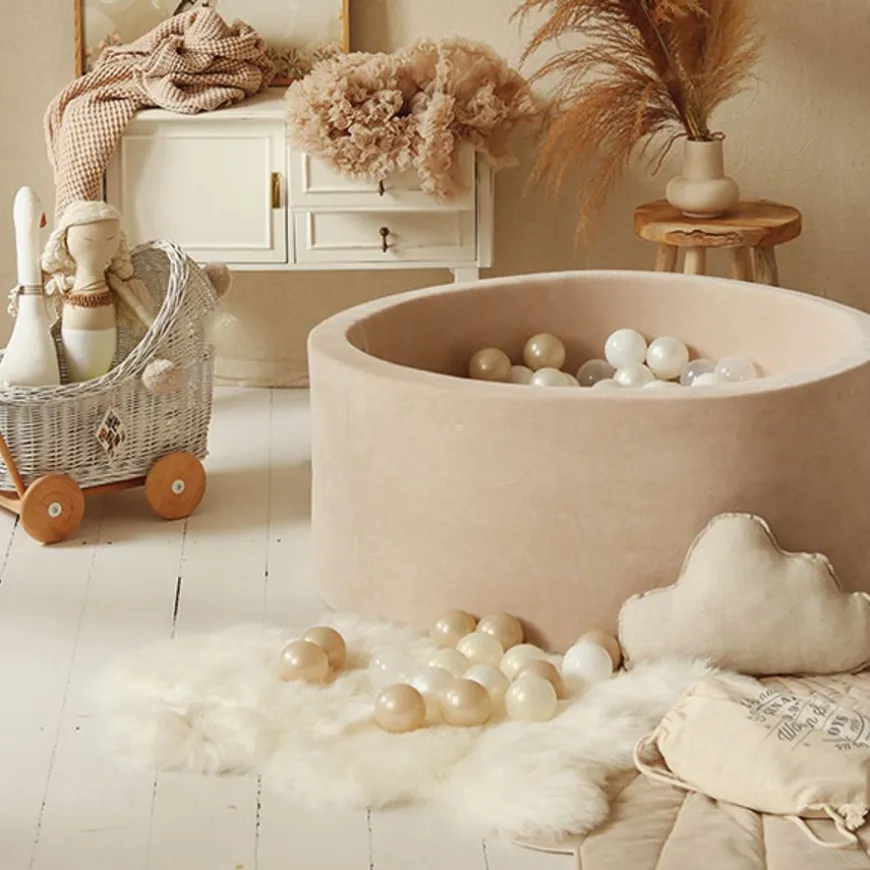 Ballenbad Velvet Beige 90X40 +Ballen - Moje