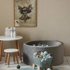 Ballenbad Velvet Grey 90X40 Cm Incl. Ballen - Moje