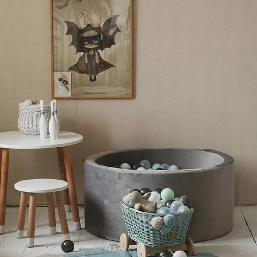 Ballenbad Velvet Grey 90X40 Cm Incl. Ballen - Moje