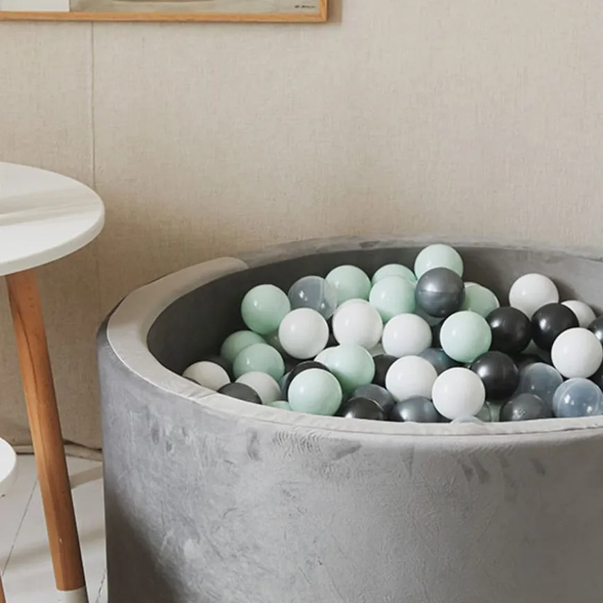 Ballenbad Velvet Grey 90X40 Cm Incl. Ballen - Moje