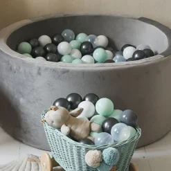 Ballenbad Velvet Grey 90X40 Cm Incl. Ballen - Moje