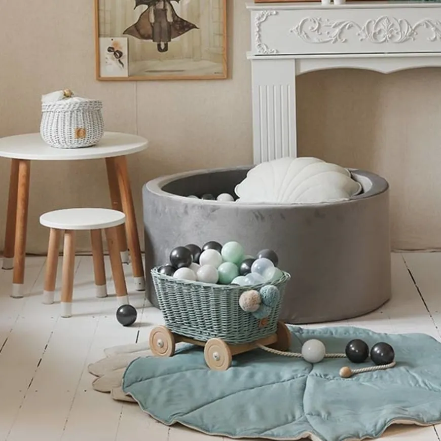 Ballenbad Velvet Grey 90X40 Cm Incl. Ballen - Moje