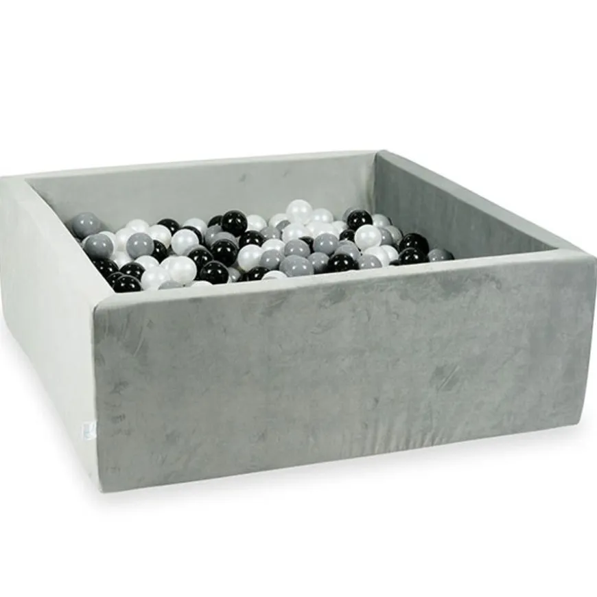 Ballenbad Velvet Grey 110X110X40 Incl. Ballen - Moje