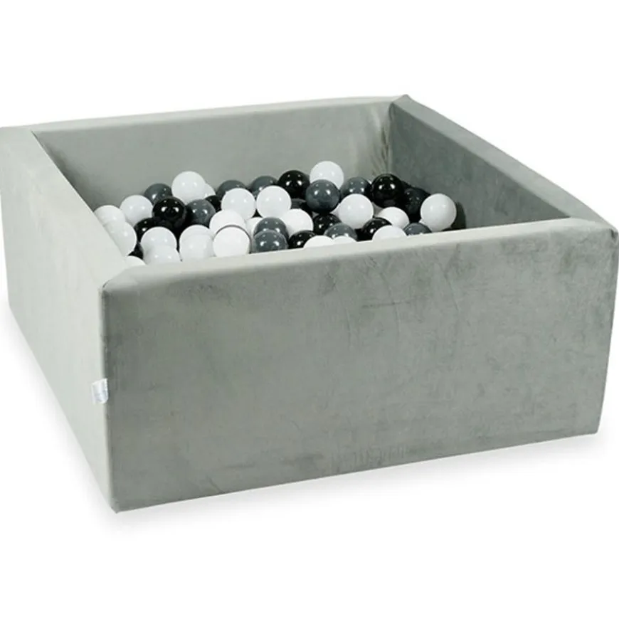 Ballenbad Velvet Grey 90X90X40 Incl. Ballen - Moje