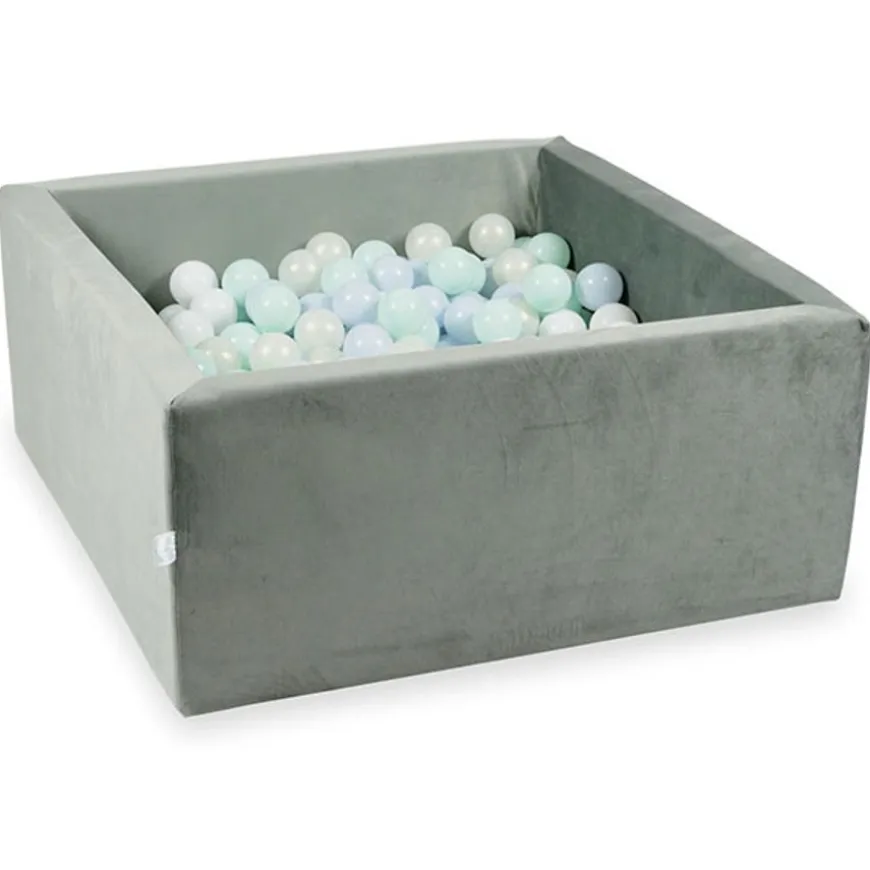 Ballenbad Velvet Grey 90X90X40 Incl. Ballen - Moje