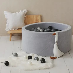 Ballenbad Velvet Light Grey 90X40 +Ballen - Moje