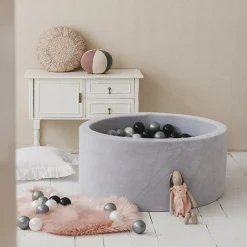 Ballenbad Velvet Light Grey 90X40 +Ballen - Moje