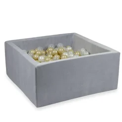 Ballenbad Velvet Light Grey 90X90X40 +Ballen - Moje