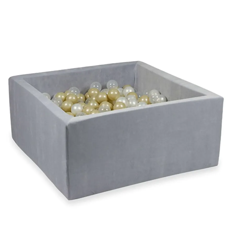 Ballenbad Velvet Light Grey 90X90X40 +Ballen - Moje