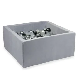 Ballenbad Velvet Light Grey 90X90X40 +Ballen - Moje