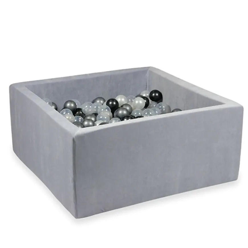 Ballenbad Velvet Light Grey 90X90X40 +Ballen - Moje