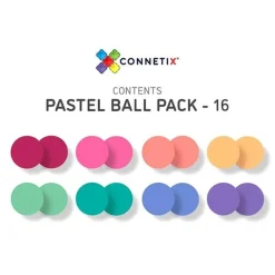 Connetix Tiles Ball Run Ballen Pastel 16 Stuks
