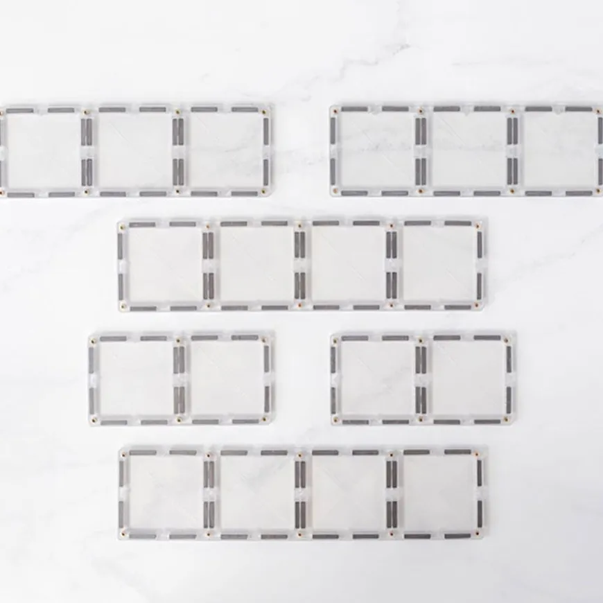 Connetix Tiles Clear Rectangle Pack 12 Pc Magneetblokken