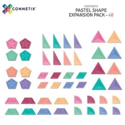 Connetix Tiles Pastel Shape Expansion Pack 48 Pc Magneetblokken