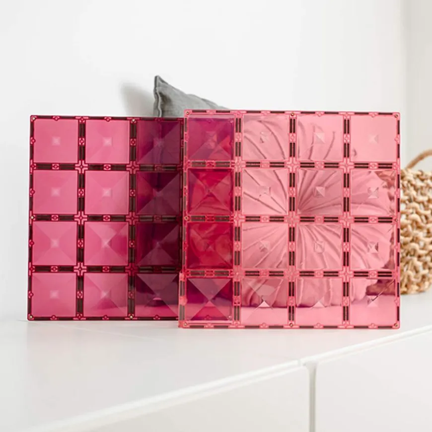 Connetix Tiles 2 Piece Base Plate Pink & Berry Pack Magneetblokken