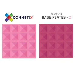 Connetix Tiles 2 Piece Base Plate Pink & Berry Pack Magneetblokken