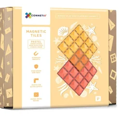 Connetix Tiles 2 Piece Base Plate Lemon & Peach Pack Magneetblokken