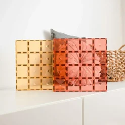 Connetix Tiles 2 Piece Base Plate Lemon & Peach Pack Magneetblokken