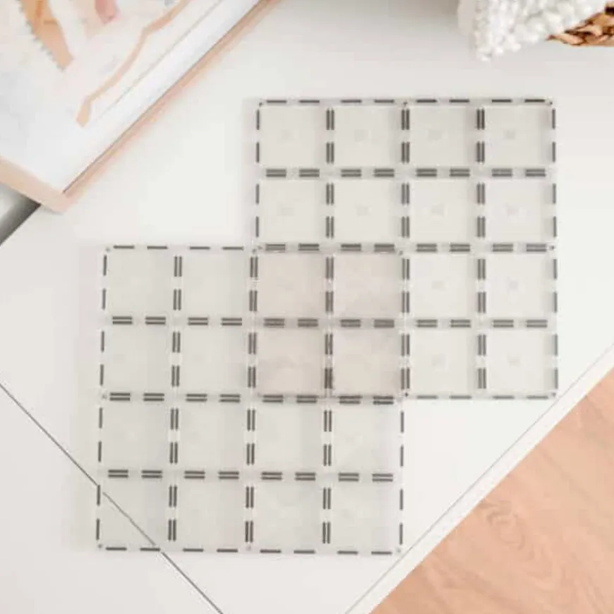 Connetix Tiles 2 Piece Clear Base Plate Pack Magneetblokken
