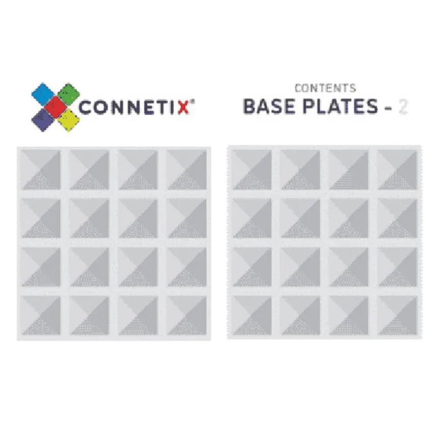 Connetix Tiles 2 Piece Clear Base Plate Pack Magneetblokken