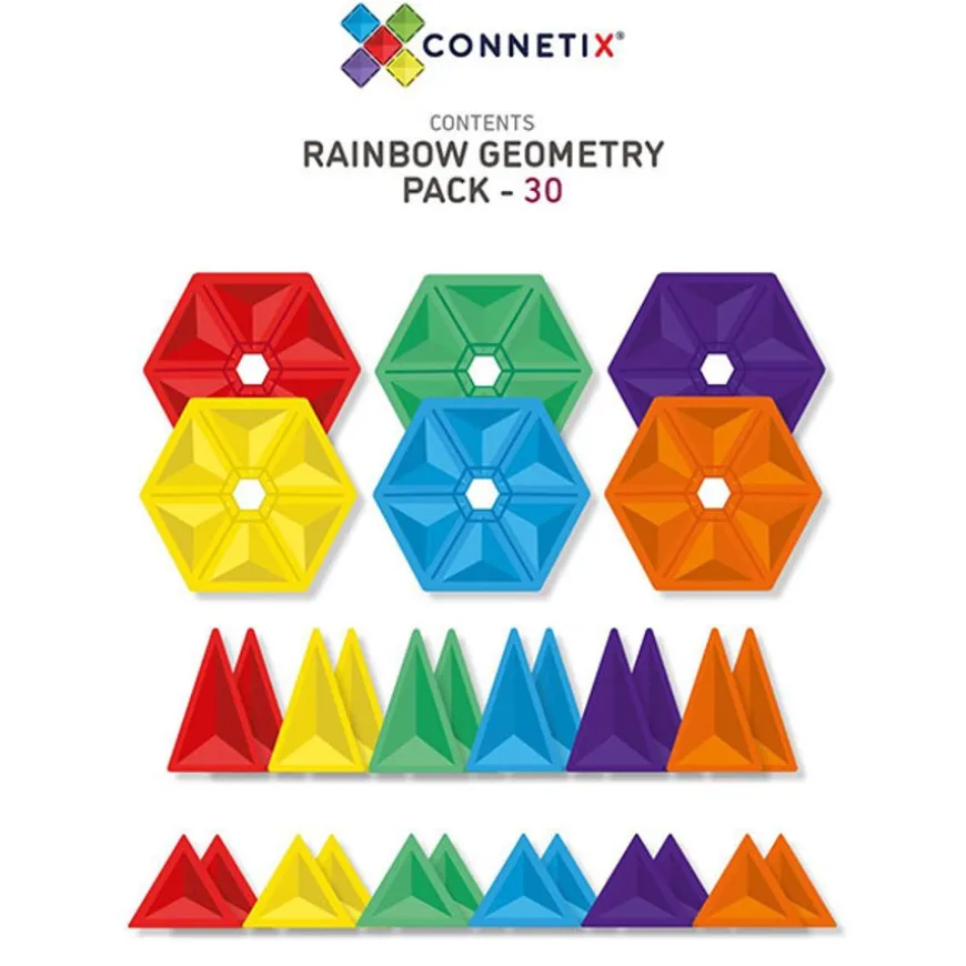 Connetix Tiles 30 Piece Geometry Pack Magneetblokken