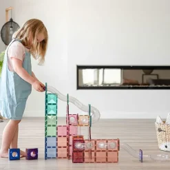 Connetix Tiles 80 Piece Pastel Ball Run Expansion Pack Magneetblokken