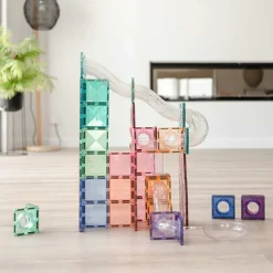 Connetix Tiles 80 Piece Pastel Ball Run Expansion Pack Magneetblokken