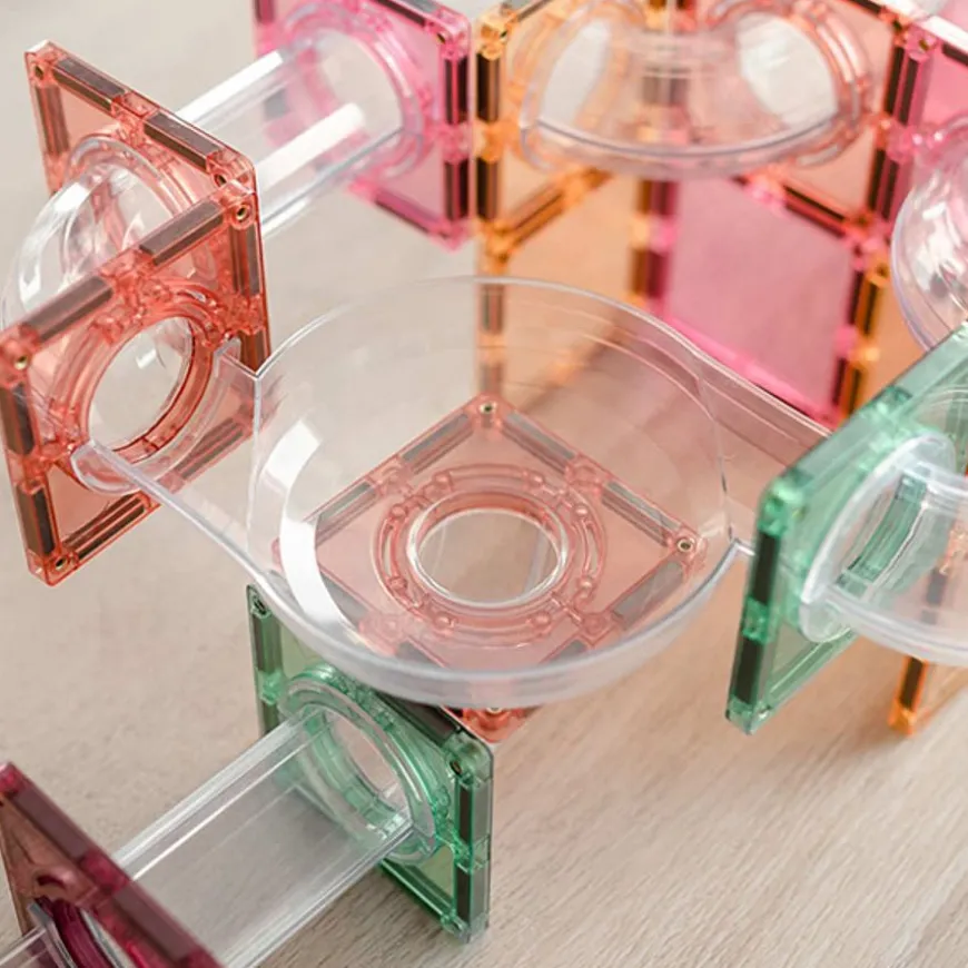 Connetix Tiles 80 Piece Pastel Ball Run Expansion Pack Magneetblokken
