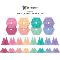 Connetix Tiles 40 Piece Pastel Geometry Pack Magneetblokken