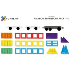 Connetix Tiles 50 Piece Rainbow Transport Pack Magneetblokken