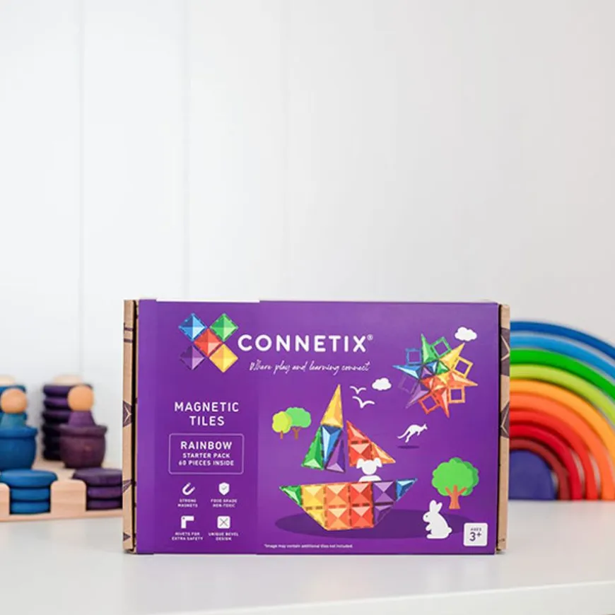 Connetix Tiles Rainbow Starter Pack 60 Pc Magneetblokken