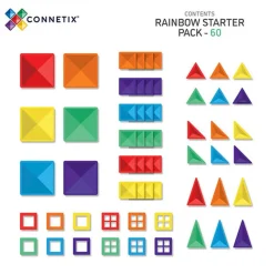 Connetix Tiles Rainbow Starter Pack 60 Pc Magneetblokken