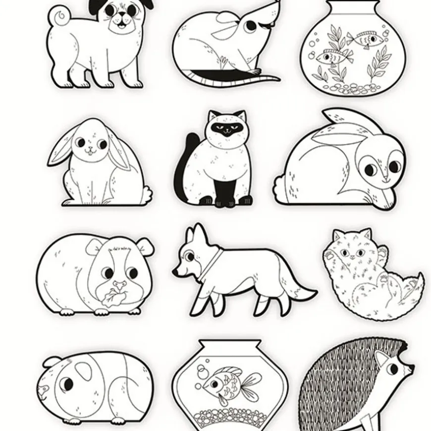 Crocodile Creek Inkleur Stickers Playful Pets