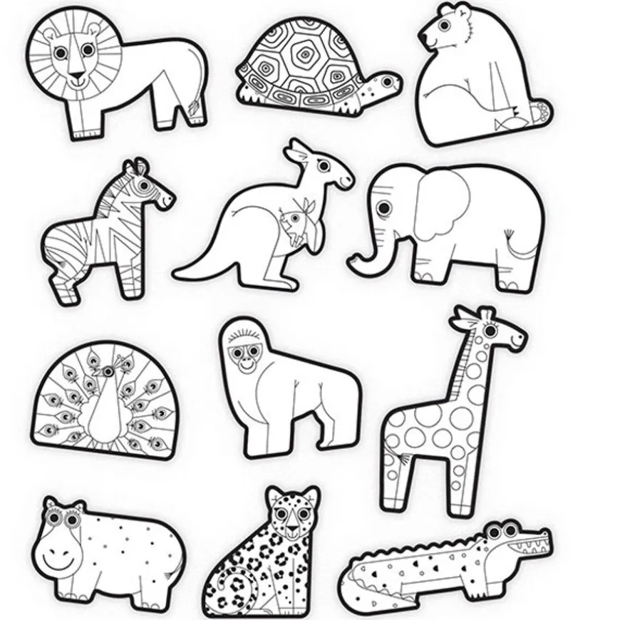 Crocodile Creek Inkleur Stickers Animal
