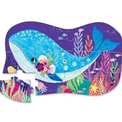 Crocodile Creek Mini Puzzel Whale Wonder 12St