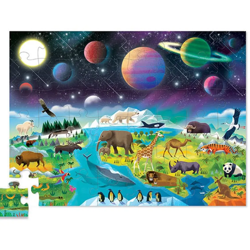 Crocodile Creek Puzzel Boven En Onder Aarde En Ruimte 48 Stukjes