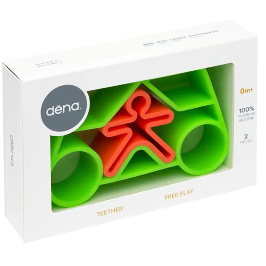 Dena Speelset Car + Kid Green Neon 2-Delig