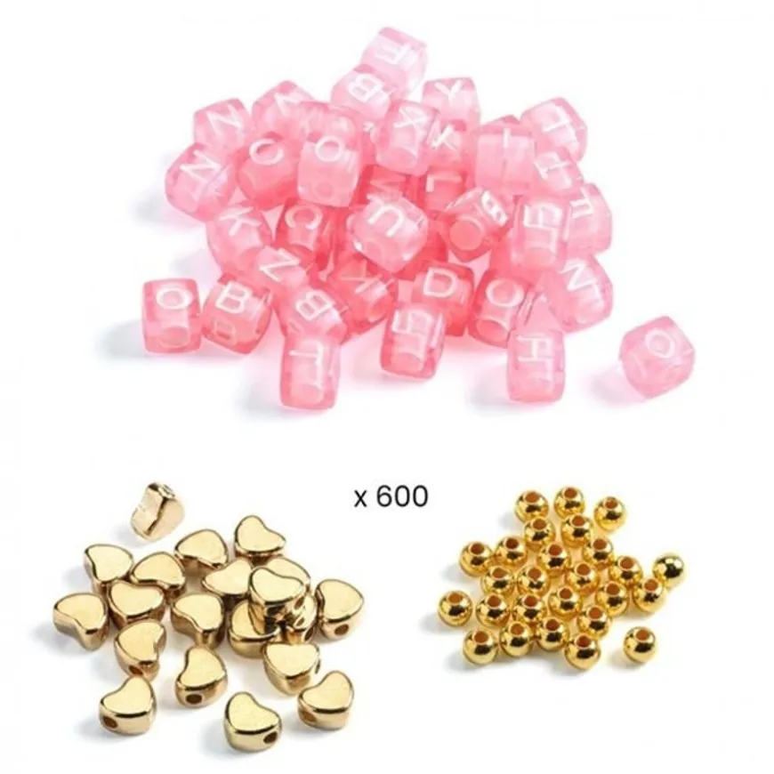 Djeco Alfabet Letter Kralen Gold