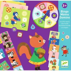 Djeco Bingo, Memo, Domino - Kleine Vrienden +3Jr
