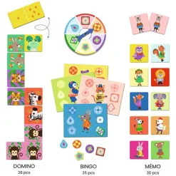 Djeco Bingo, Memo, Domino - Kleine Vrienden +3Jr