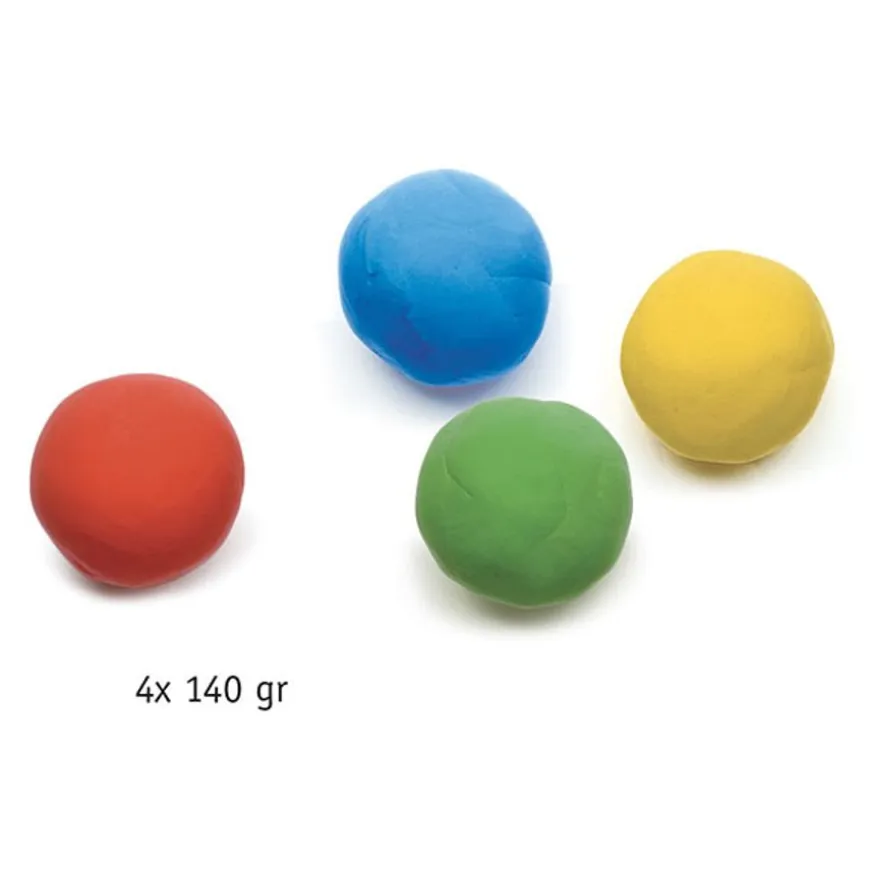 Djeco Boetseerklei 4 Potjes Klassieke Kleuren