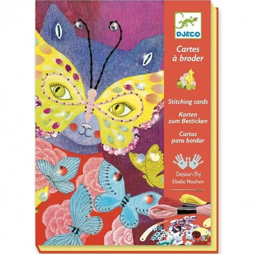 Djeco Borduurkaarten Elegante Carnaval +7Jr