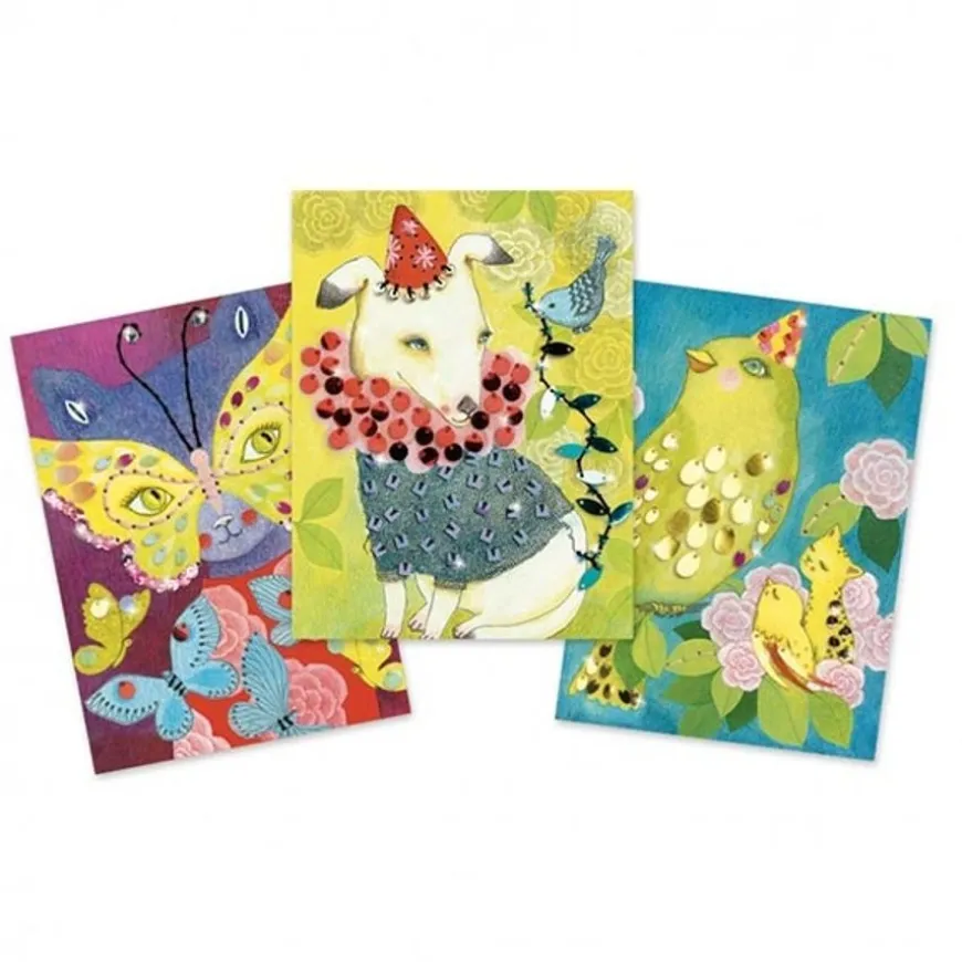 Djeco Borduurkaarten Elegante Carnaval +7Jr