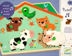Djeco Inlegpuzzel Ouaf Woof Met Geluid