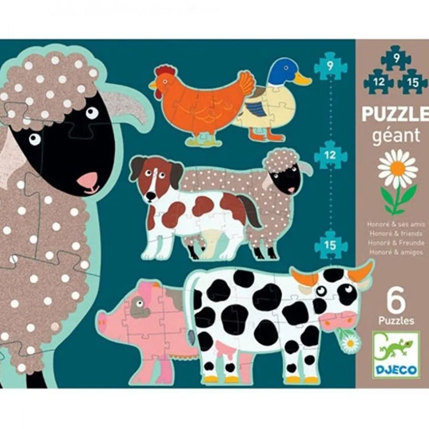 Djeco Jumbo Puzzel Honore En Vrienden 9-12-15St