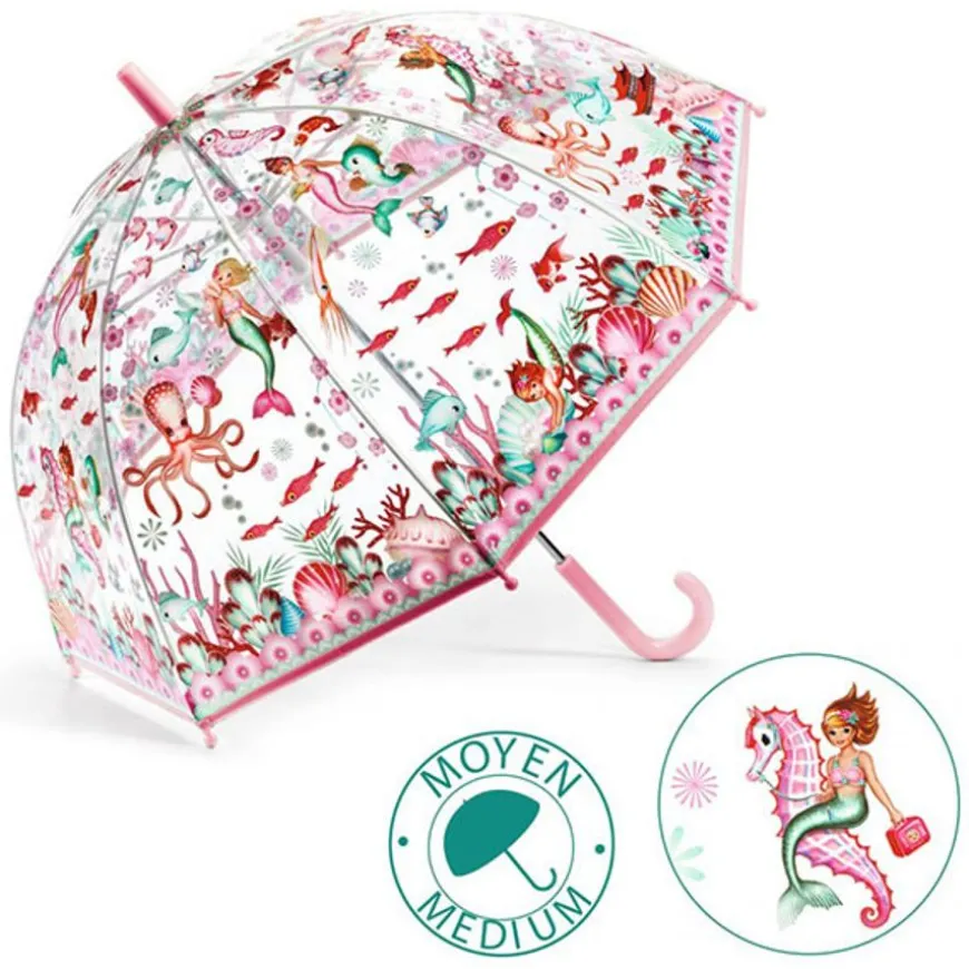 Djeco Kinderparaplu Medium Zeemeermin