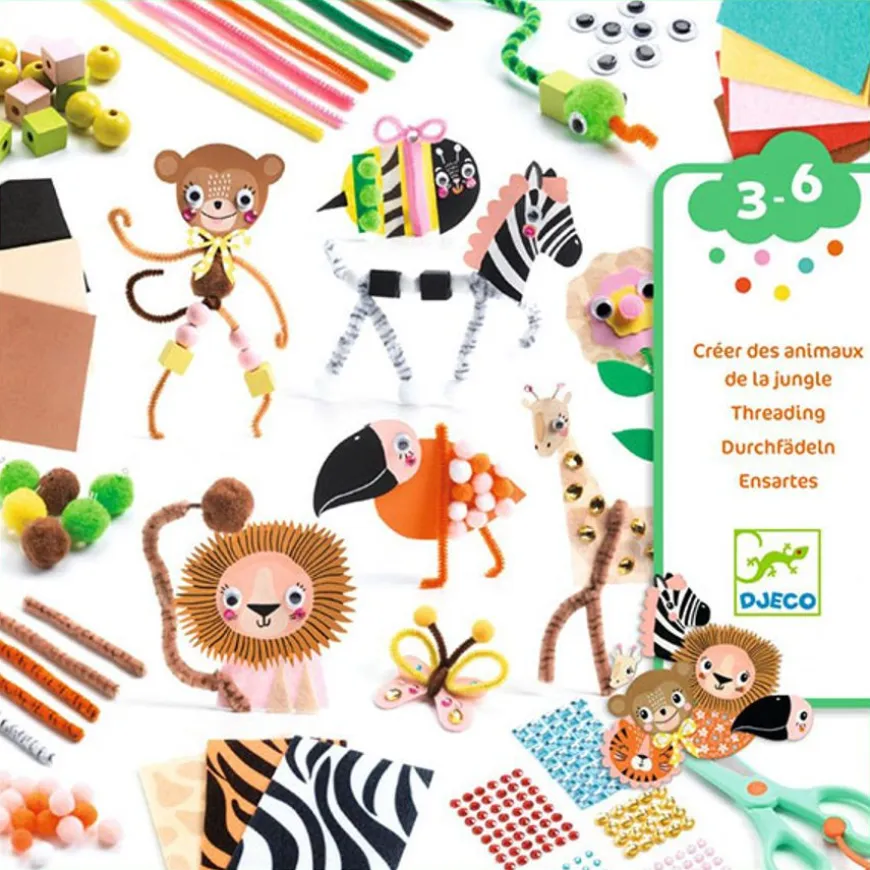 Djeco Knutselpakket Jungledieren 3-6Jr