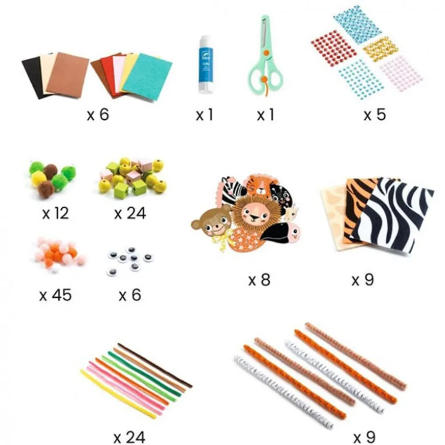 Djeco Knutselpakket Jungledieren 3-6Jr