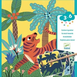 Djeco Kraskaarten Grote Dieren 3-6 Jr